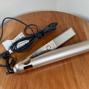 Tyme Iron Pro 2-in-1 Hair Curler Straightener Gold Works Great!